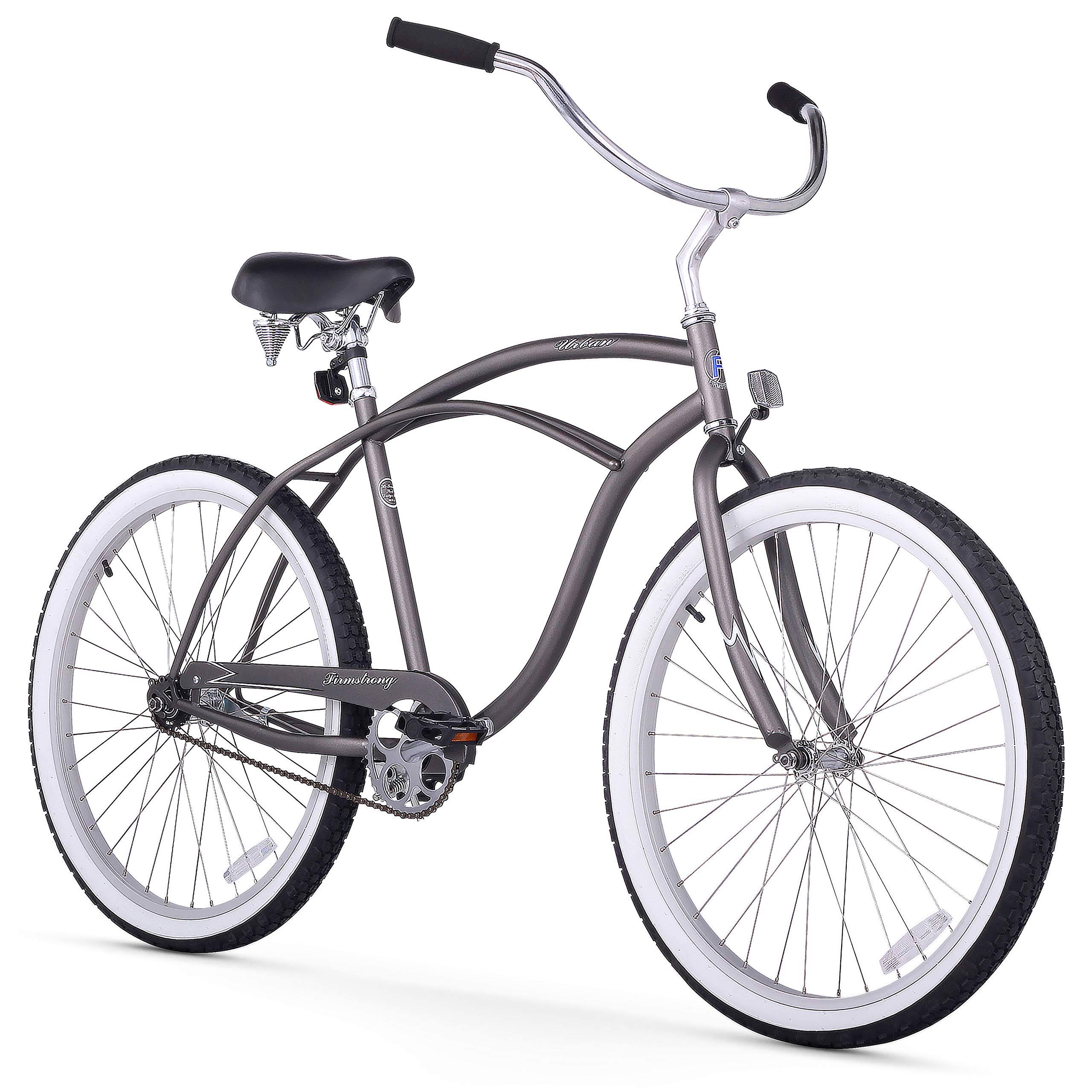 Firmstrong 26x22 Urban Man Single Speed Beach Cruiser, Matte Grey