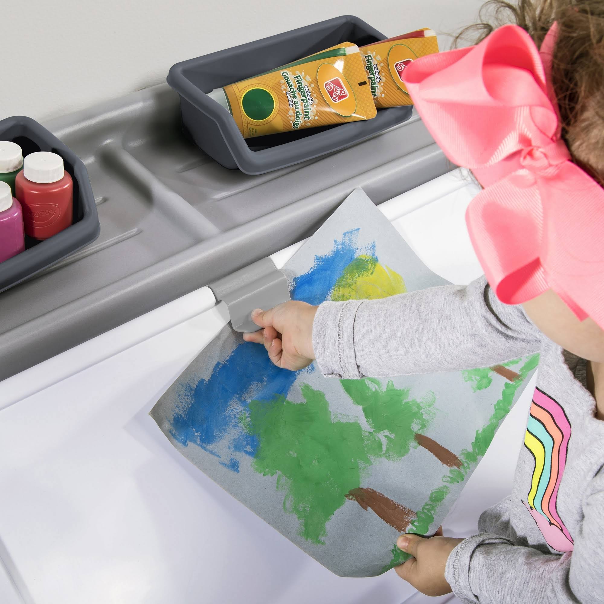 Step2 2-in-1 Toy Box u0026 Art Lid Gray