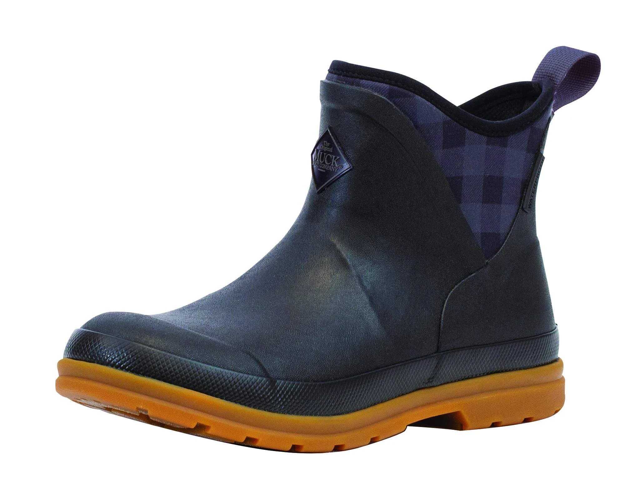 Muck Boot Women&s Originals Ankle Boots Size 9 Black / Plaid / Gum