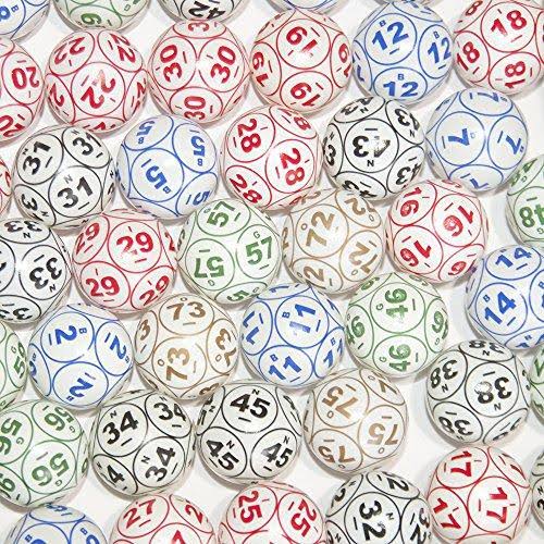 Mr. Chips Official Professional-Use Ping Pong Bingo Balls for Electronic Bingo Blowers or Manual Bingo Cages, White Color Coated