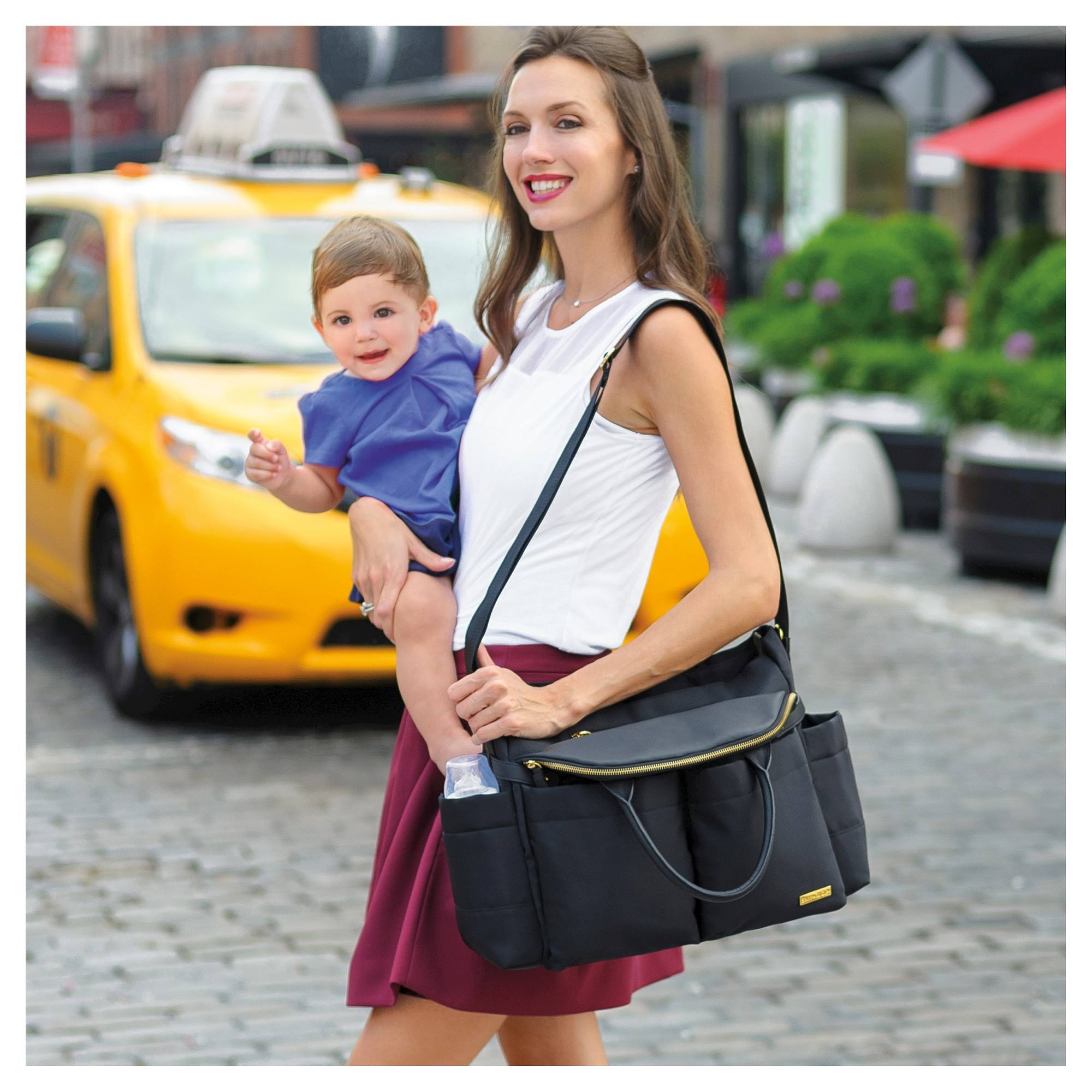 Skip Hop Chelsea Downtown Chic Satchel Diaper Bag - Black
