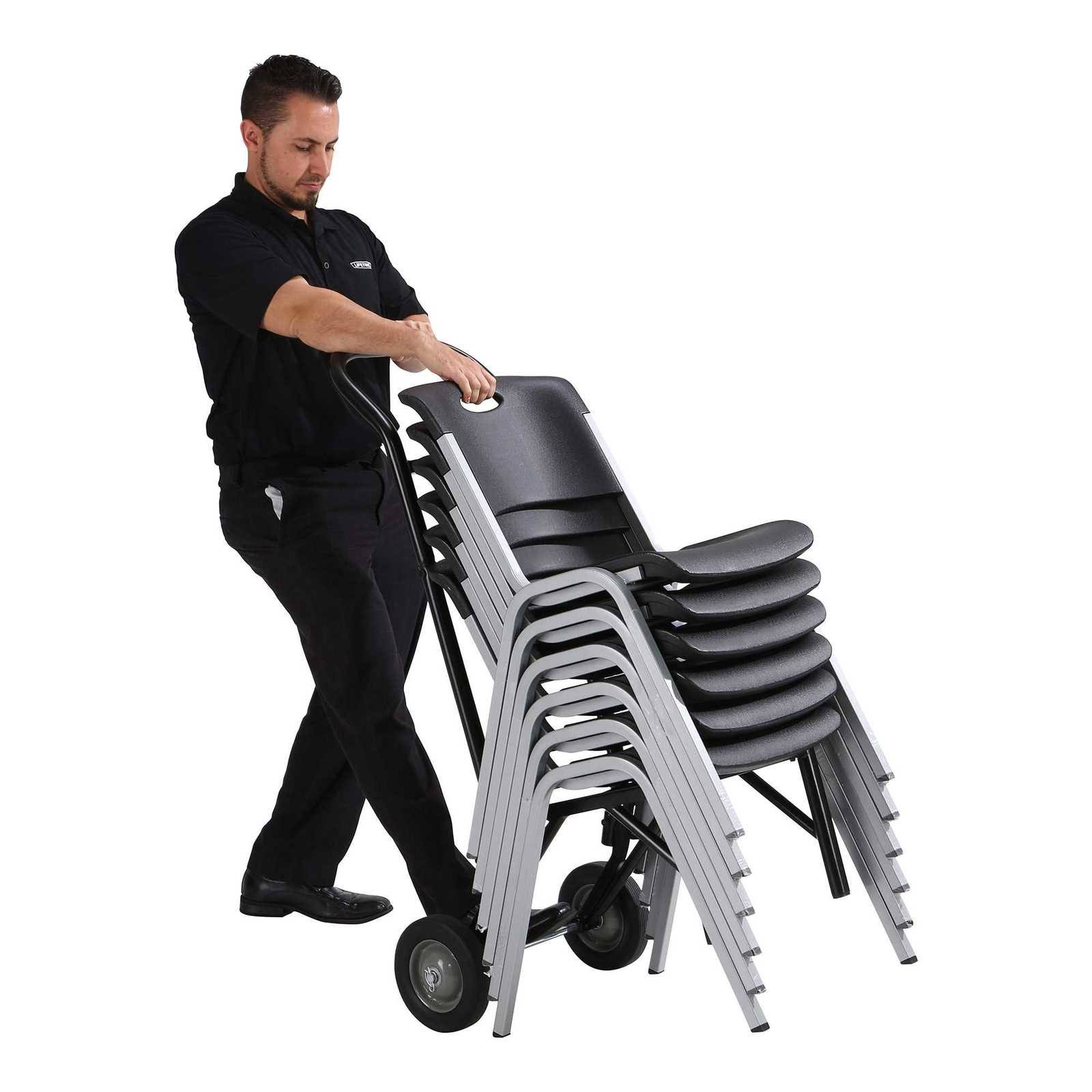 Lifetime 80527 Black Stacking Chair Dolly