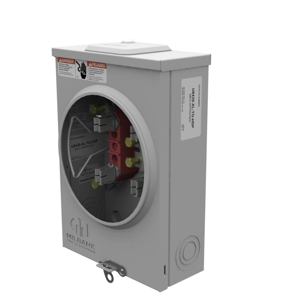 Milbank 125 Amp 4-Terminal Ringless Overhead/Underground Meter Socket
