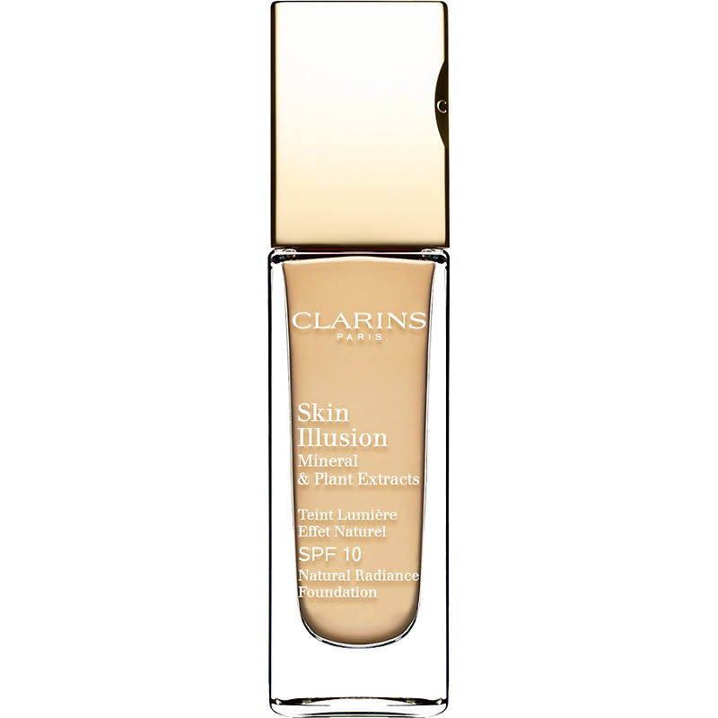 Clarins Skin Illusion Natural Radiance Foundation, SPF 10, Beige 107 - 30 ml bottle