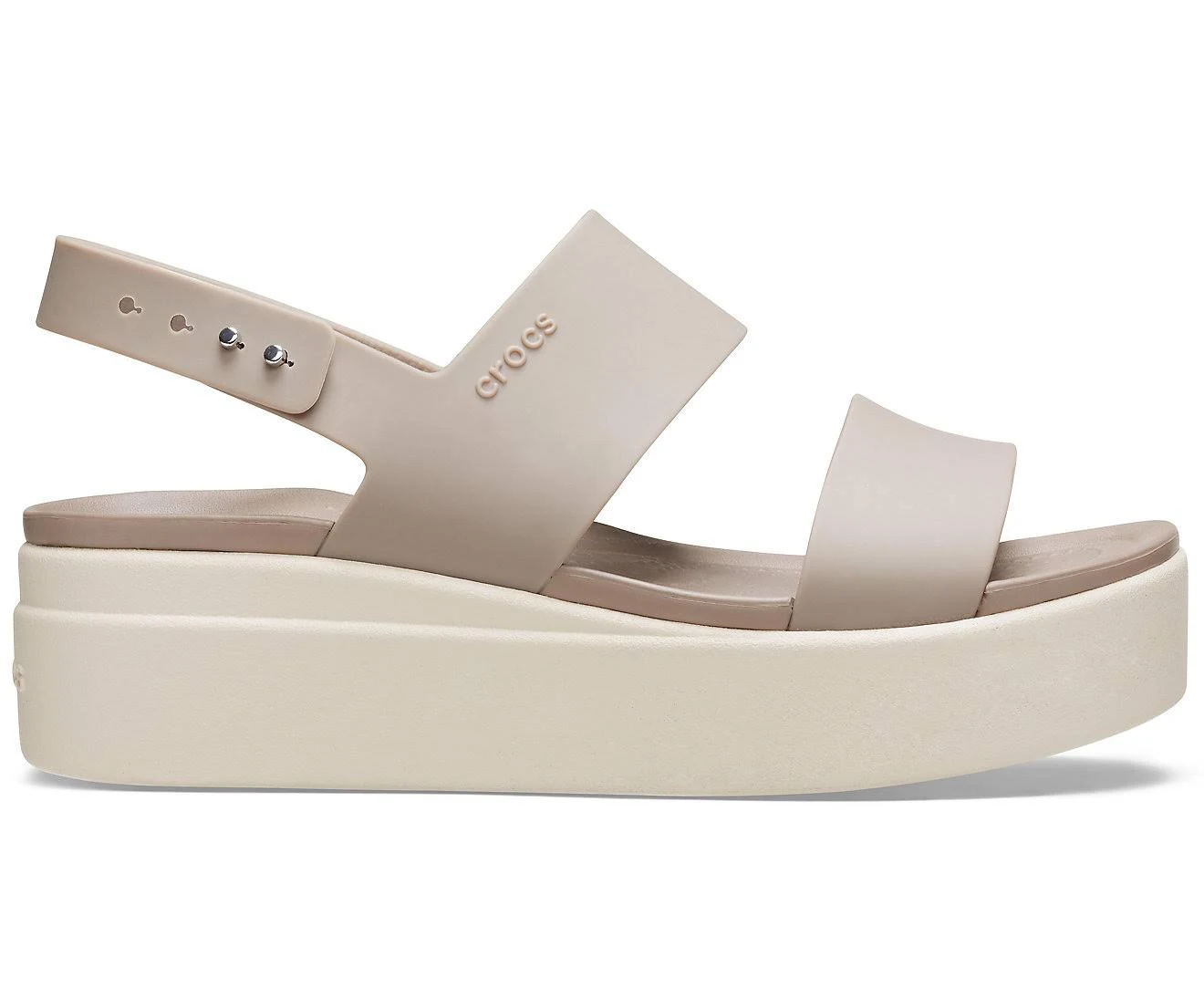 Crocs Brooklyn Low Wedge Women's Wedge Shoes Mushroom/Stucco : 10 M