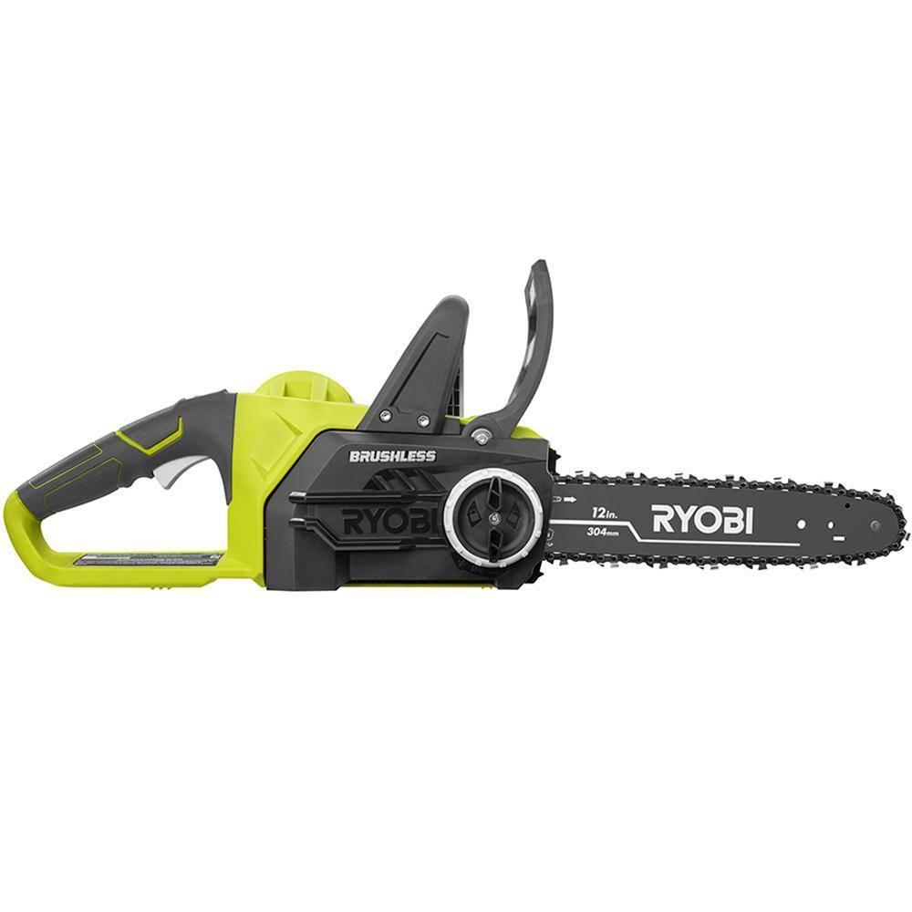 Ryobi ONE+ 12 in. 18-Volt Brushless Lithium-Ion Electric Cordless Battery Chainsaw (Tool-Only) P548BTL