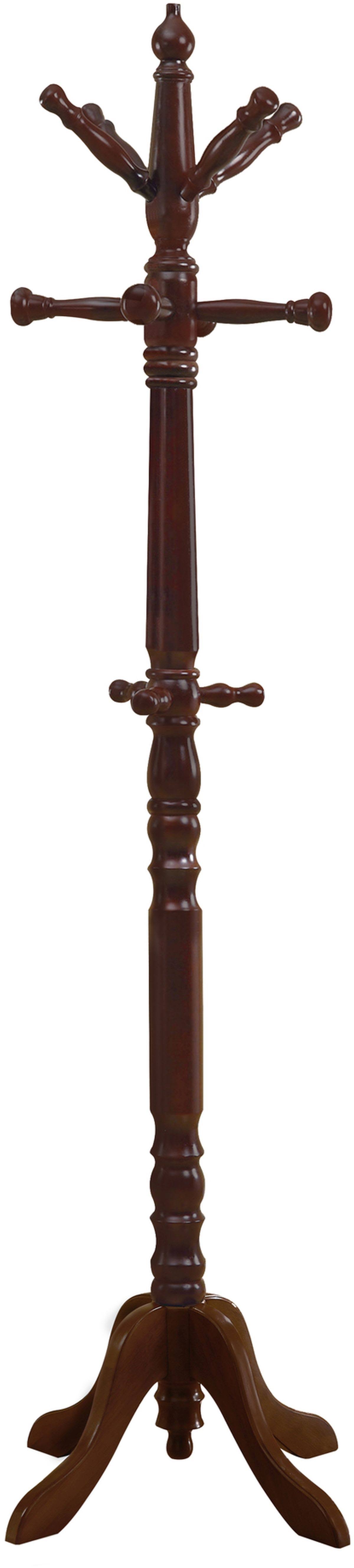 Monarch Traditional Solid Wood Coat Rack, Cherry