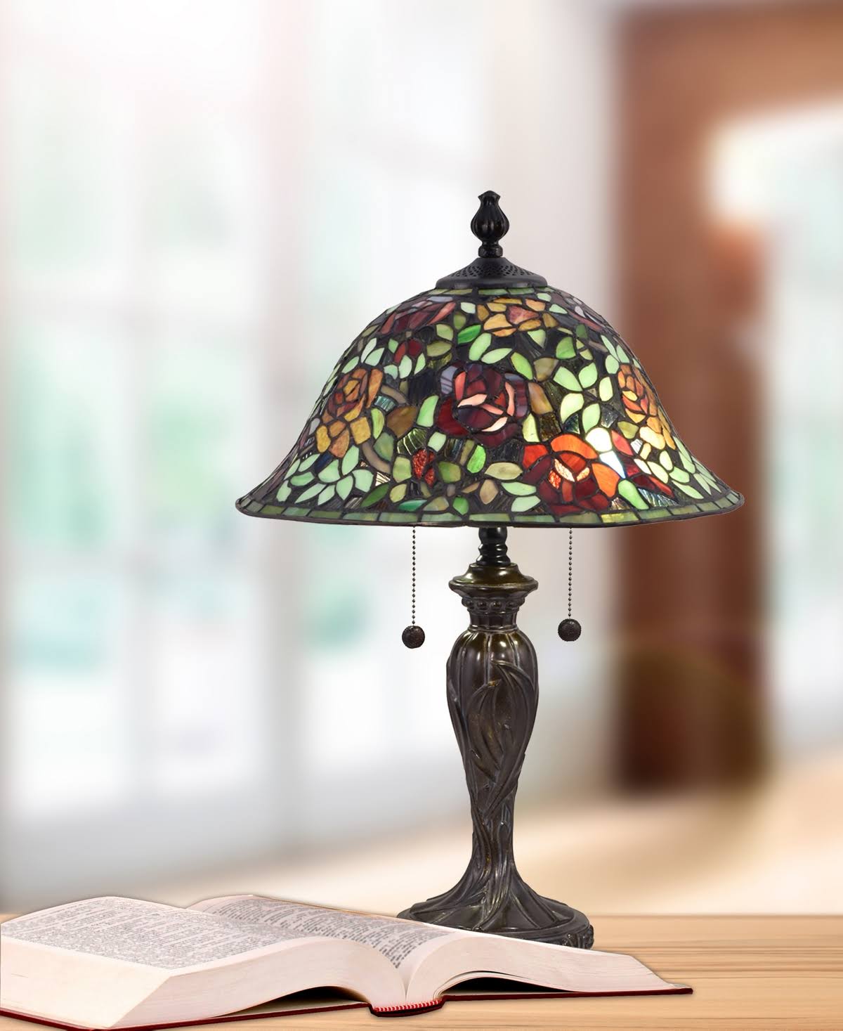 Dale Tiffany STT18147 Rose Collage Tiffany Table Lamp