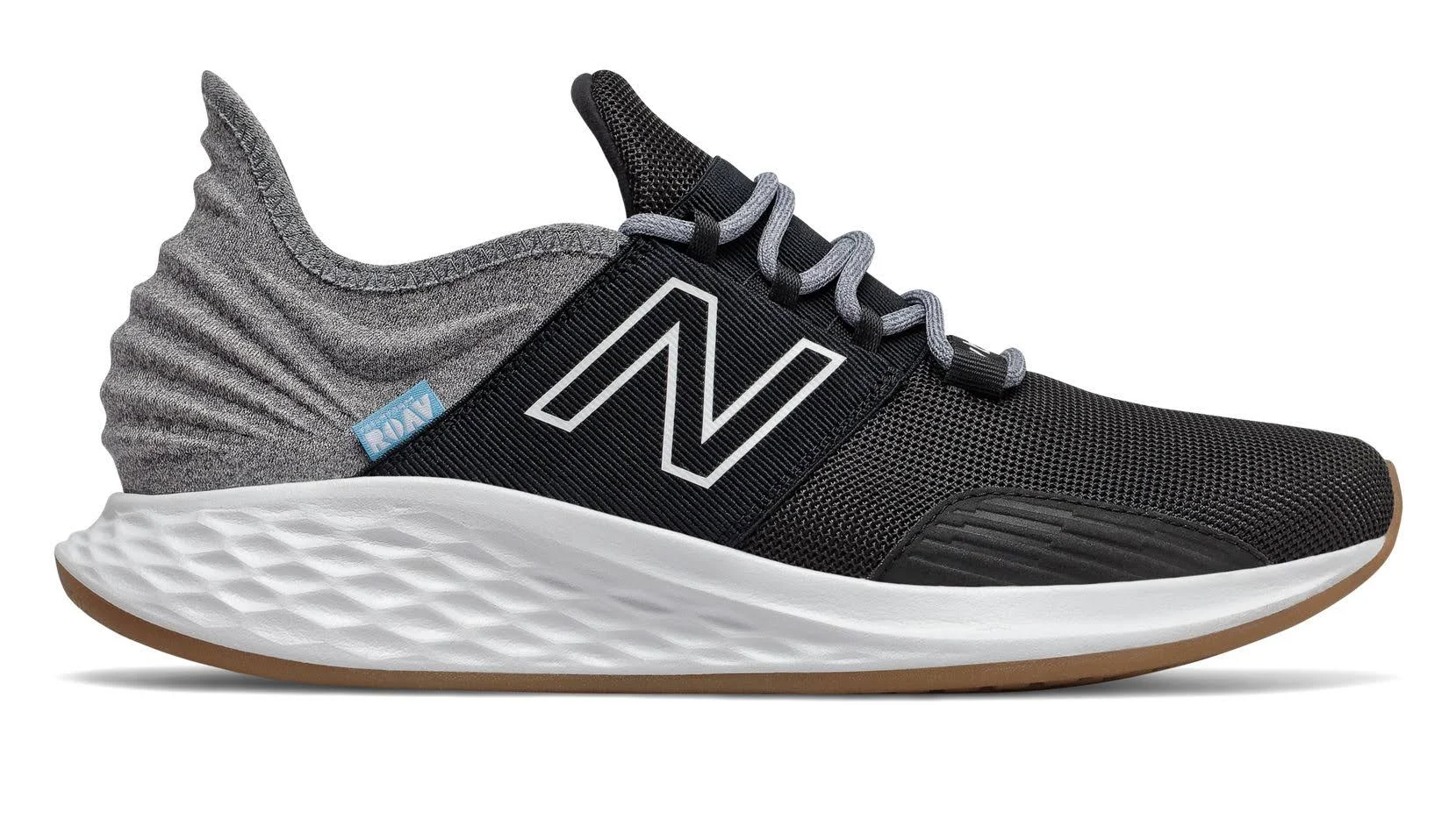 New Balance Fresh Foam Roav Tee Shirt (Black/Light Aluminum) Men&s Running Shoes