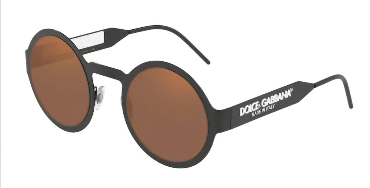 Dolce u0026 Gabbana DG2234 1106/O Black Round Sunglasses