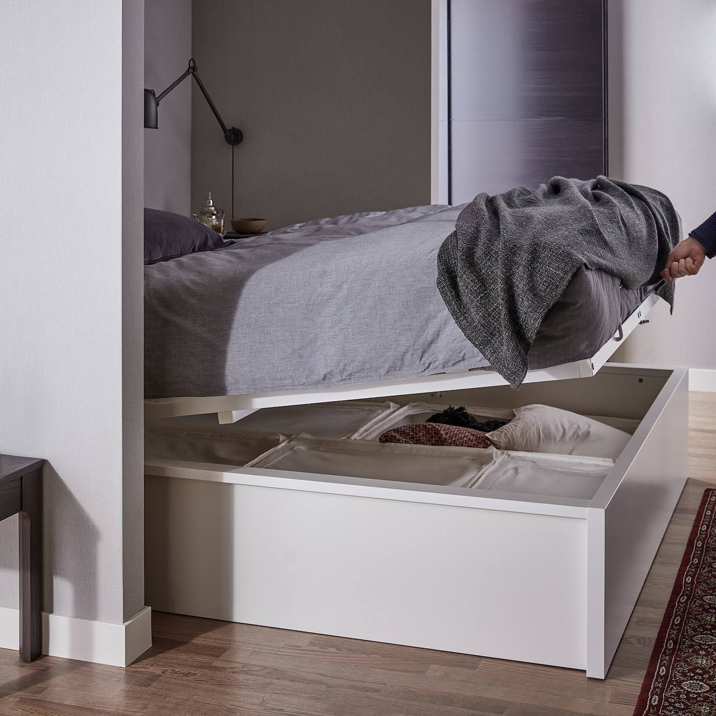 IKEA - Malm Storage Bed, White, Full/Double