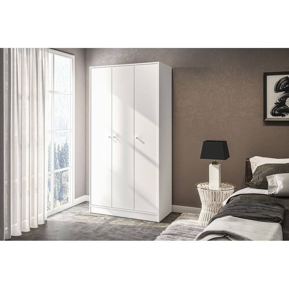 Polifurniture Denmark 3-Door Wardrobe - White