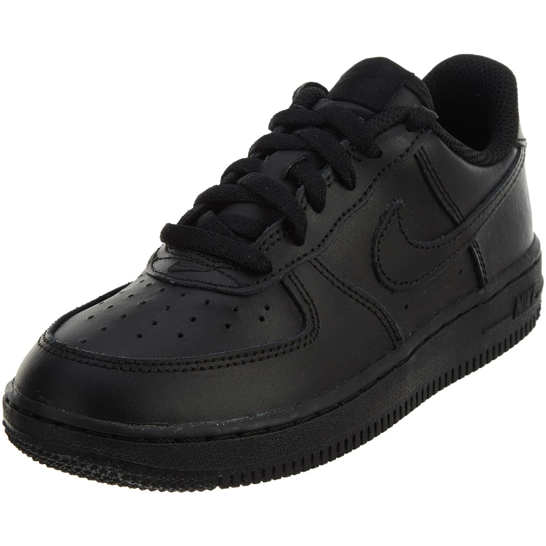 Nike Boys Air Force 1 Low Shoes, Black, Size 13.5