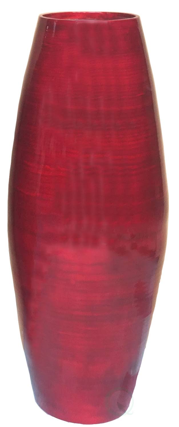 27.5 in. Tall Bamboo Floor Vase - Red