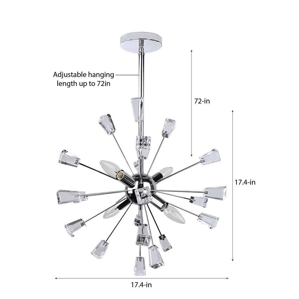 Home Decorators Collection 4- Light Chandelier Kimberly Chrome Finish
