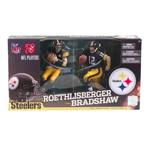 2012 NFL Pittsburgh Steelers Terry Bradshaw u0026 Ben Roethlisberger Collectors Edition Action Figure 2-Pack Pittsburgh Steelers