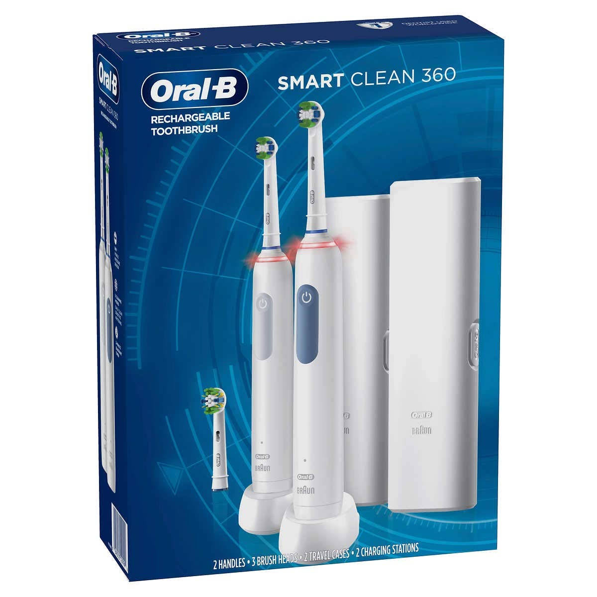 Oral-B Smart Clean 360 Rechargeable Toothbrushes (2-Pack)