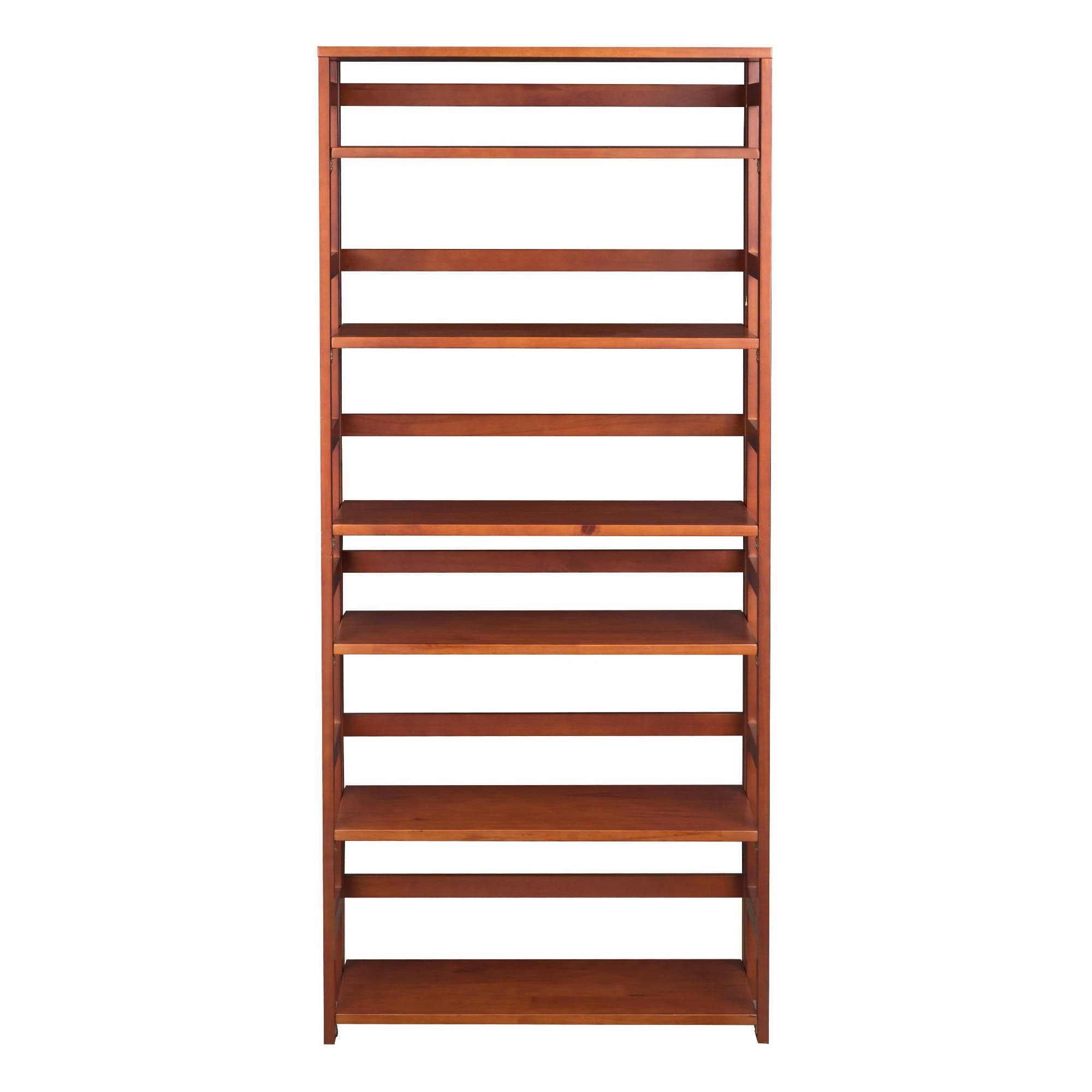67x22 Cakewalk High Folding Bookcase Cherry - Regency