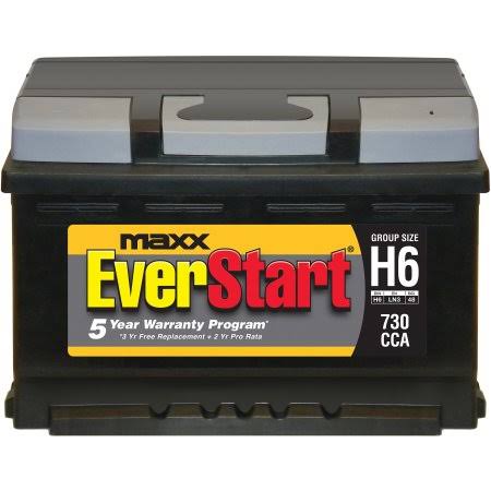 Everstart Maxx Lead Acid Automotive Battery, Group Size H6