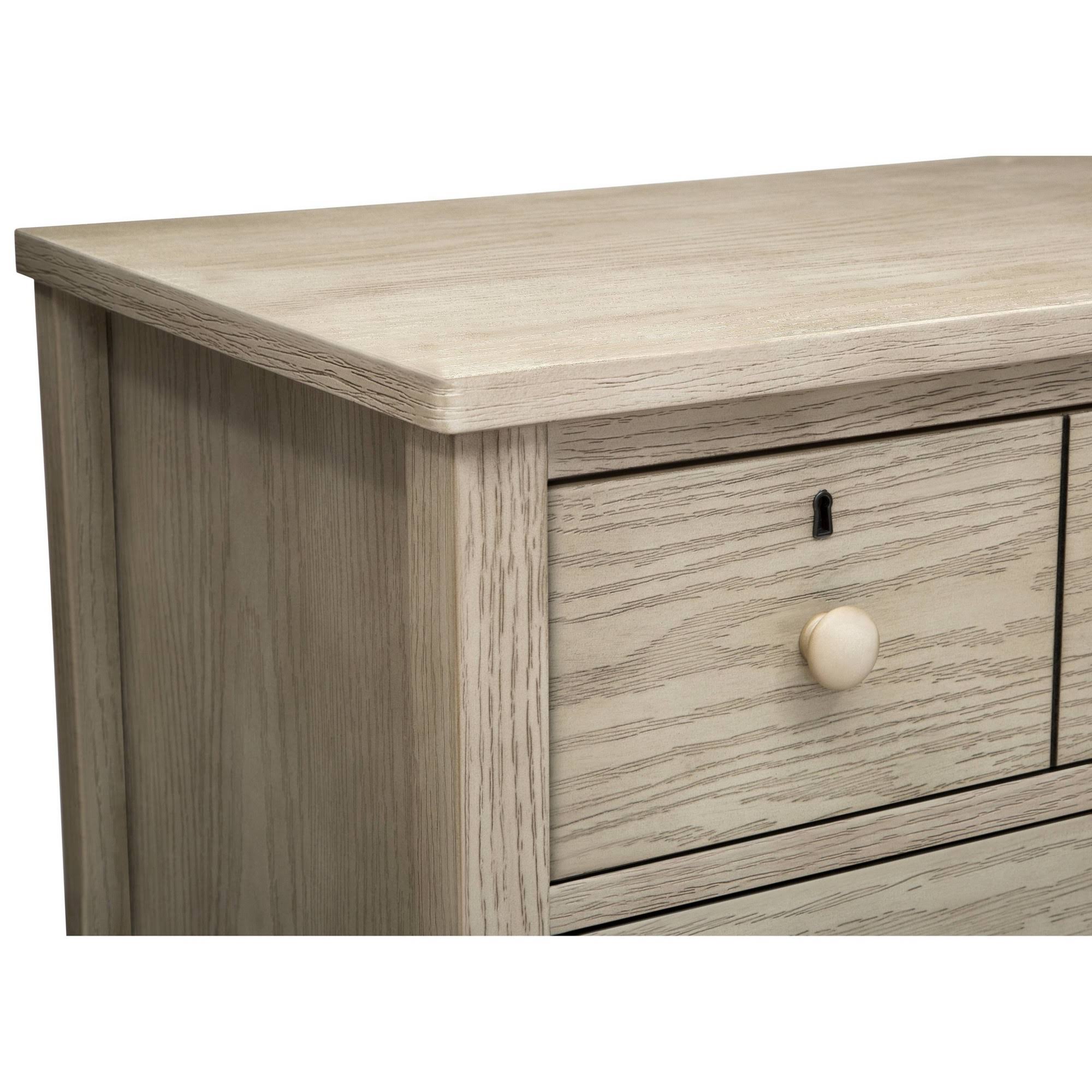 Delta Children Farmhouse 3 Drawer Dresser with Changing Top - Textured Limestone