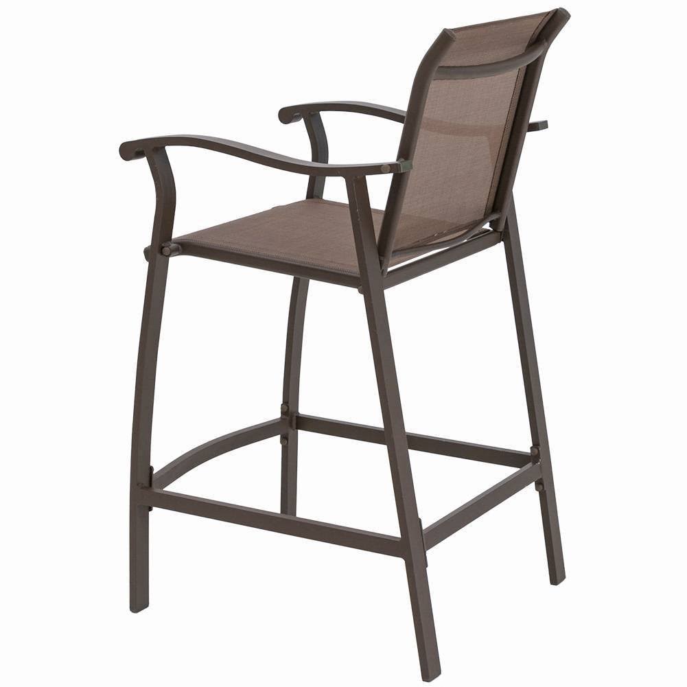 Crestlive Products Outdoor Counter Height Bar Stools Set of 2 Classic Patio Furniture Bar Chairs with Heavy Duty Aluminum Frame