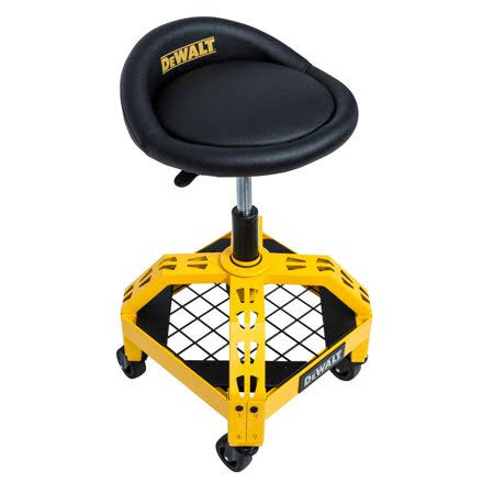 Refurbished DeWalt Dxstah025 24 in. H x 16 in. W x 16 in. D Adjustable Shop Stool with Casters, Men's, Size: 75 in
