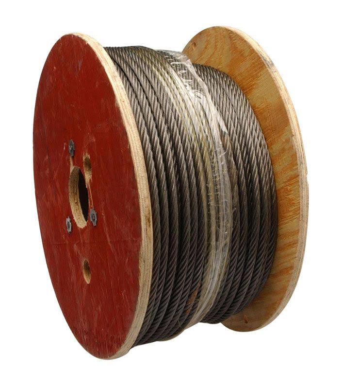 Campbell 7008327 Fiber Core Wire Rope, 250', Rust Prohibitive