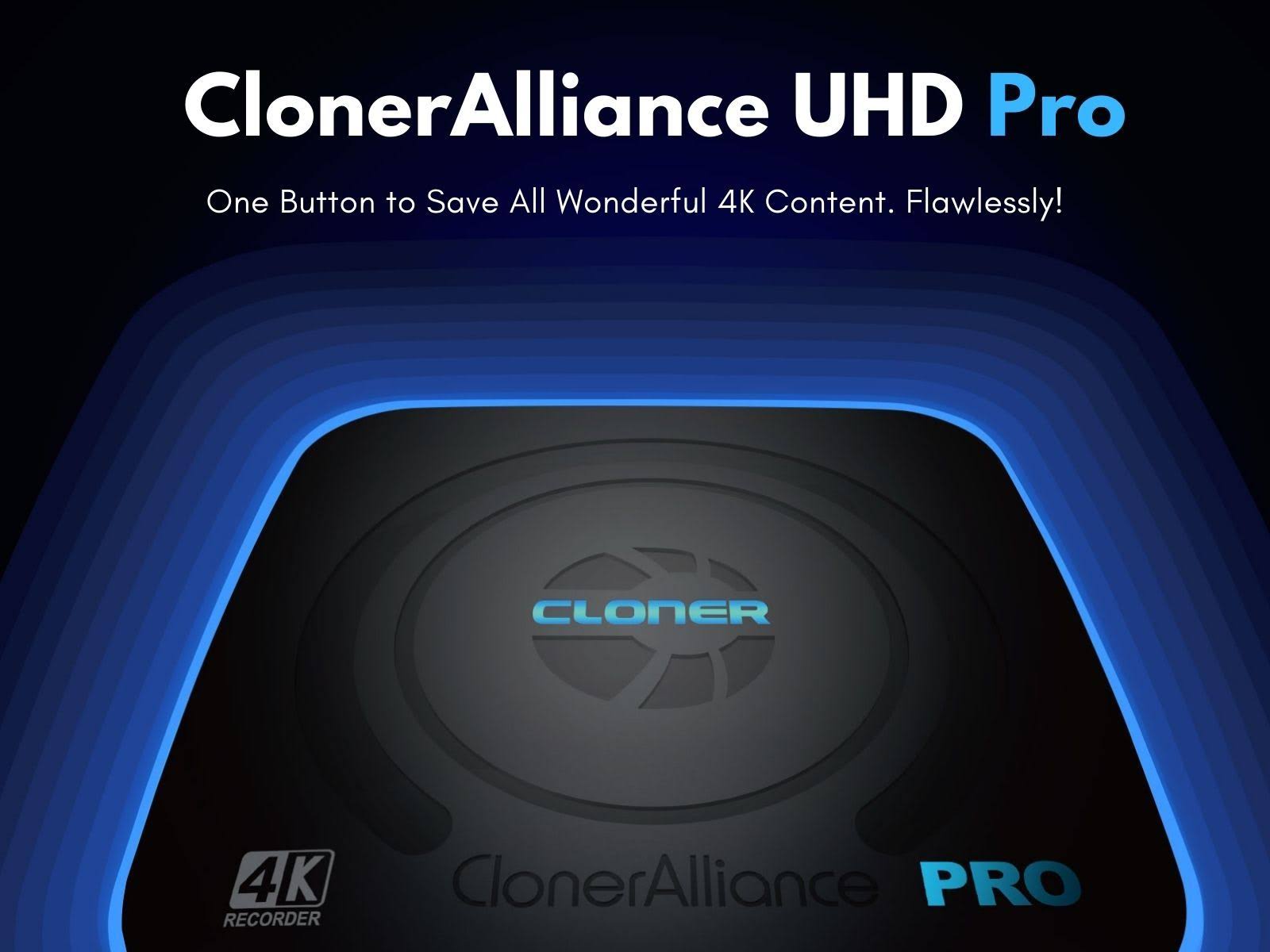 ClonerAlliance UHD Pro, Standalone 4K H.265/H.264 HDMI Video u0026 Gaming Recorder, Playback Instantly. Schedule Recording. UVC