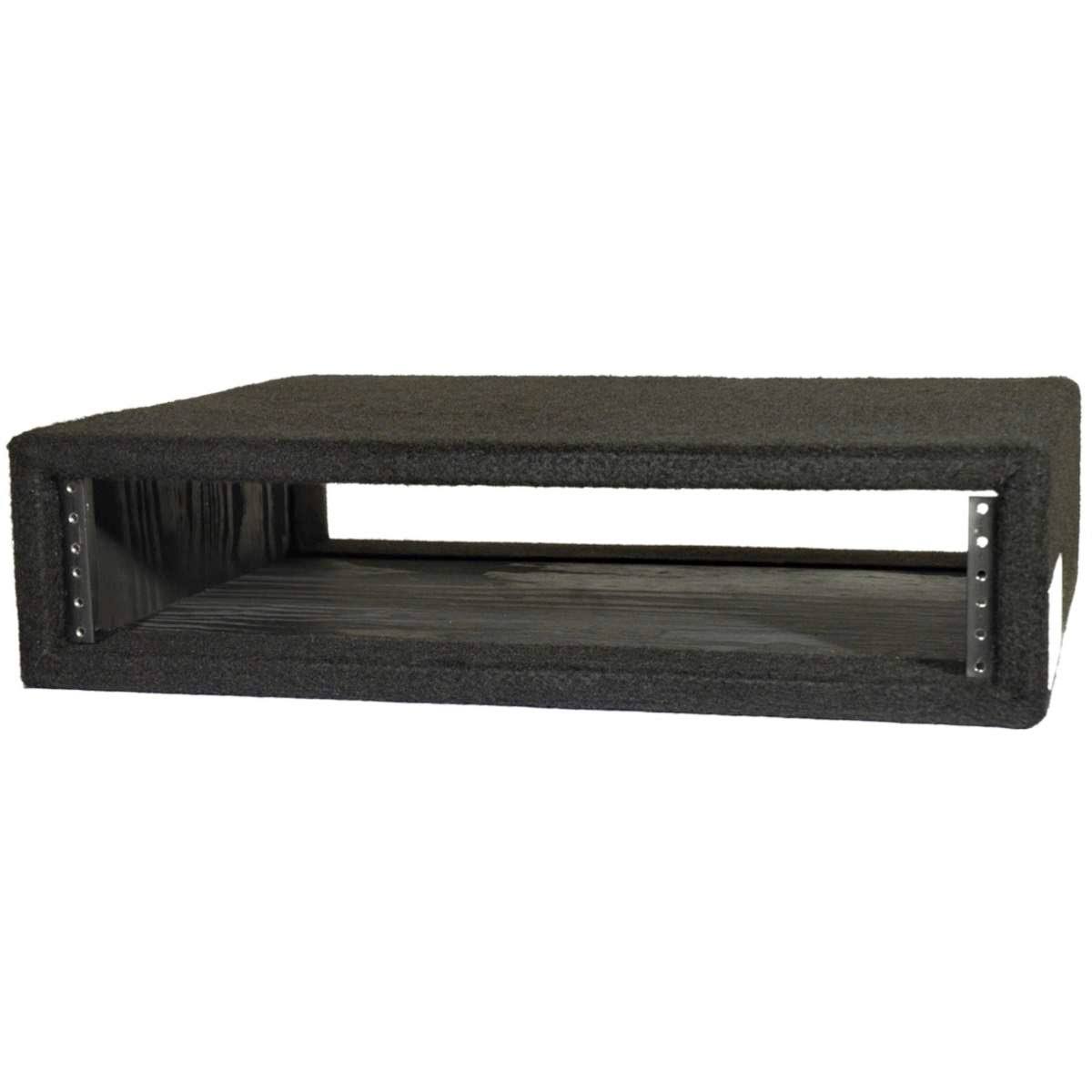 Grundorf SR-0216 Black Carpet 2U Studio Equipment Rack Shell