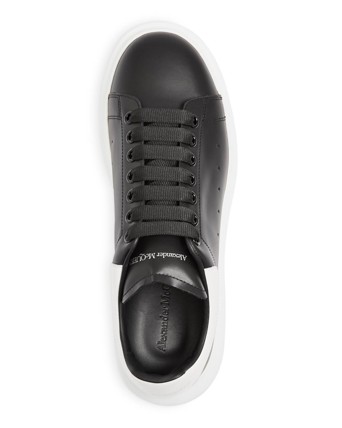 Alexander McQueen Men's Oversized Leather Heel Detail Sneakers - Multi - Size 39.5 EU / 6.5 US - White/Black