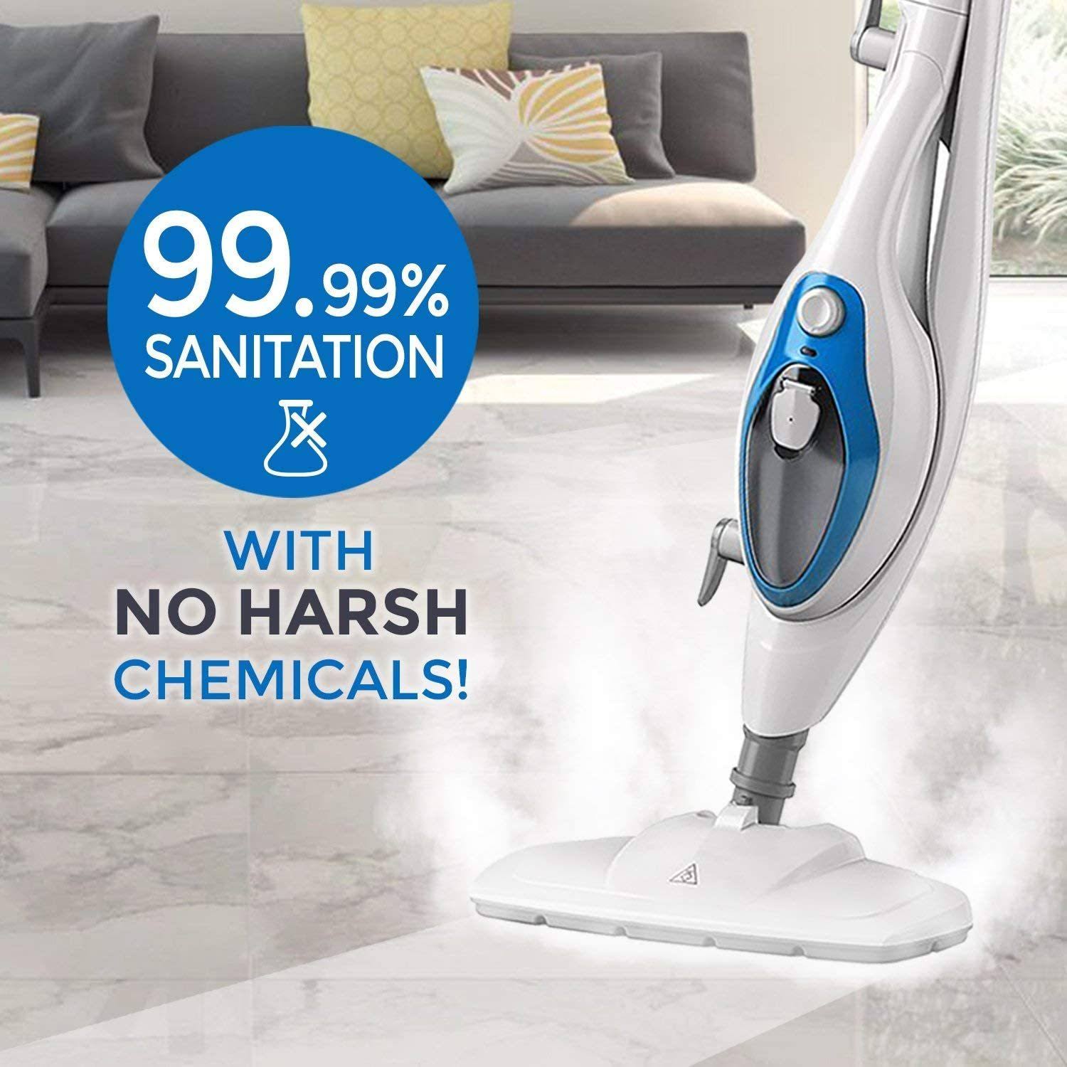 Steam Mop Cleaner 10-in-1 with Convenient Detachable Handheld Unit