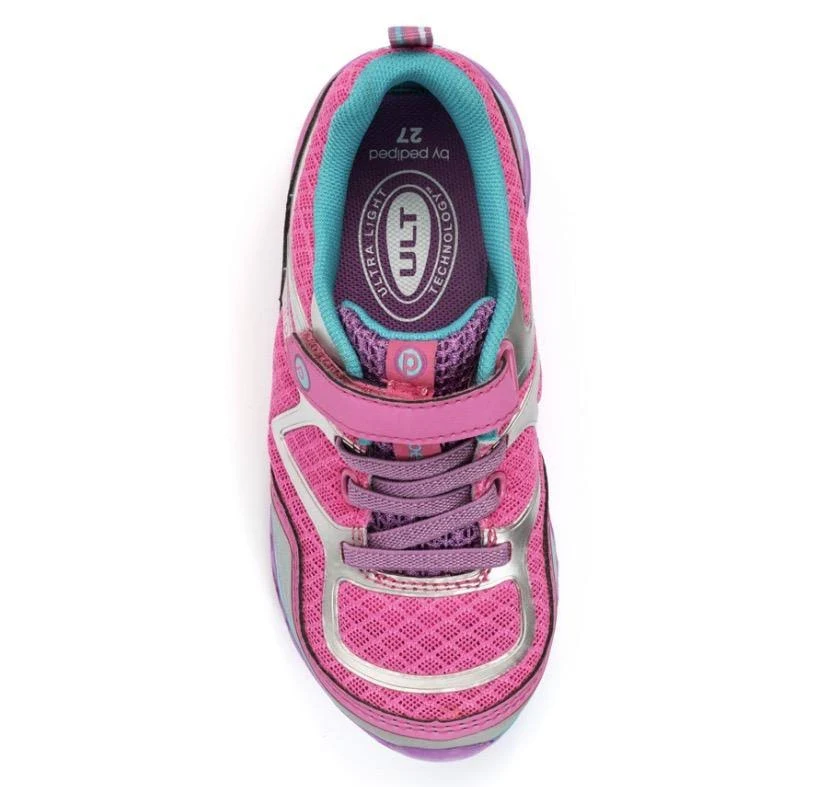Pediped Flex Force Pink/Silver Kids Shoe