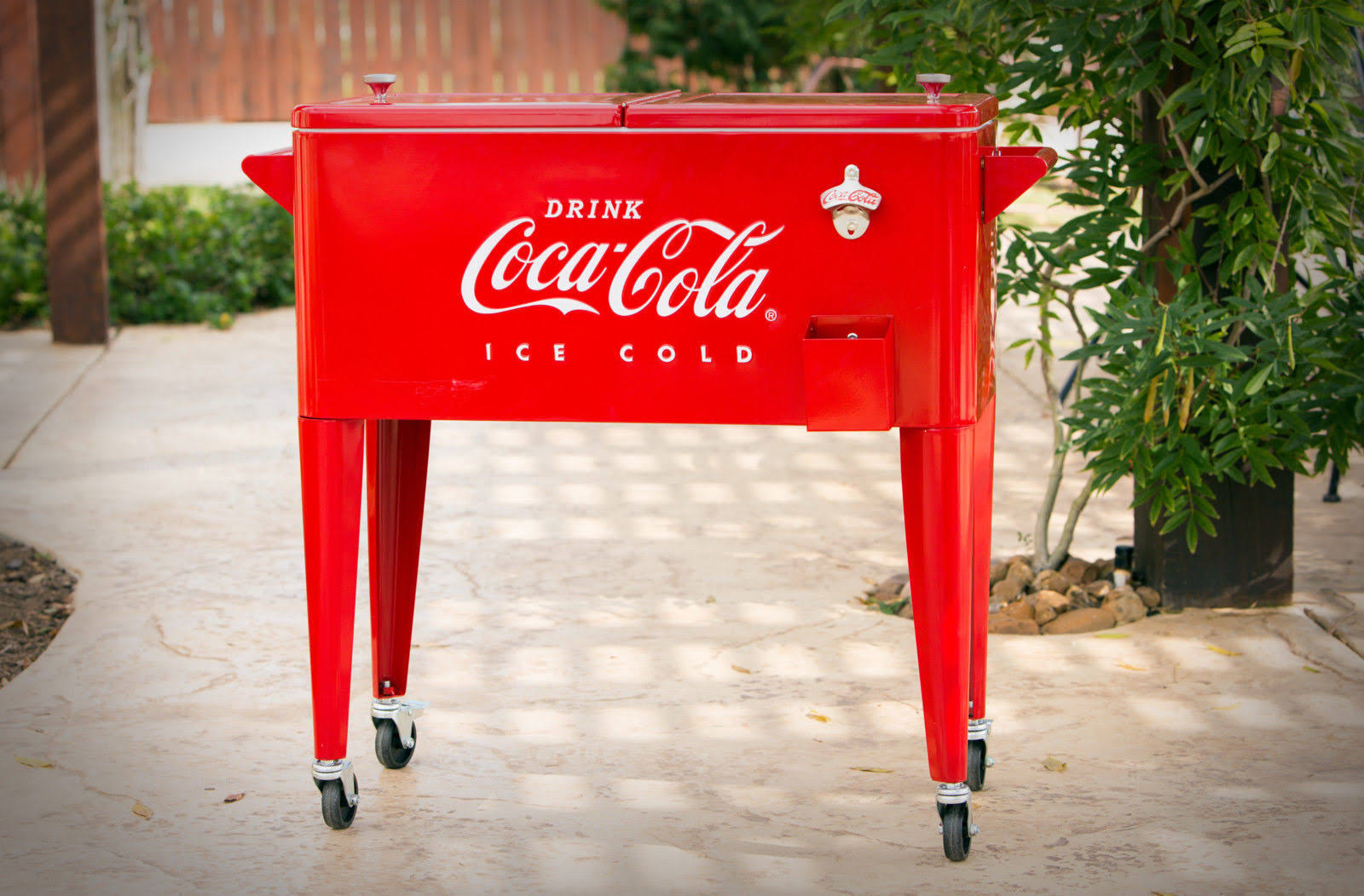 Leigh Country 80 Qt. Embossed (Ice Cold) Coca-Cola Cooler