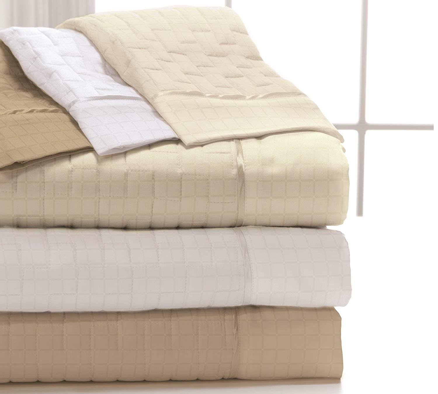 DreamFit Degree 6 MicroTencel/Supima Cotton Quilted Sheet Set - King, White