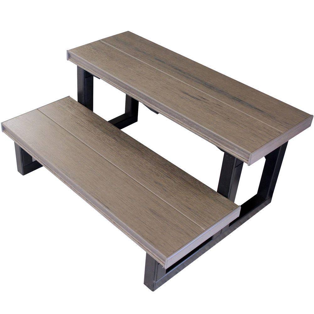 Cal Metro 30 in. 2 Tier Spa Steps in Mist