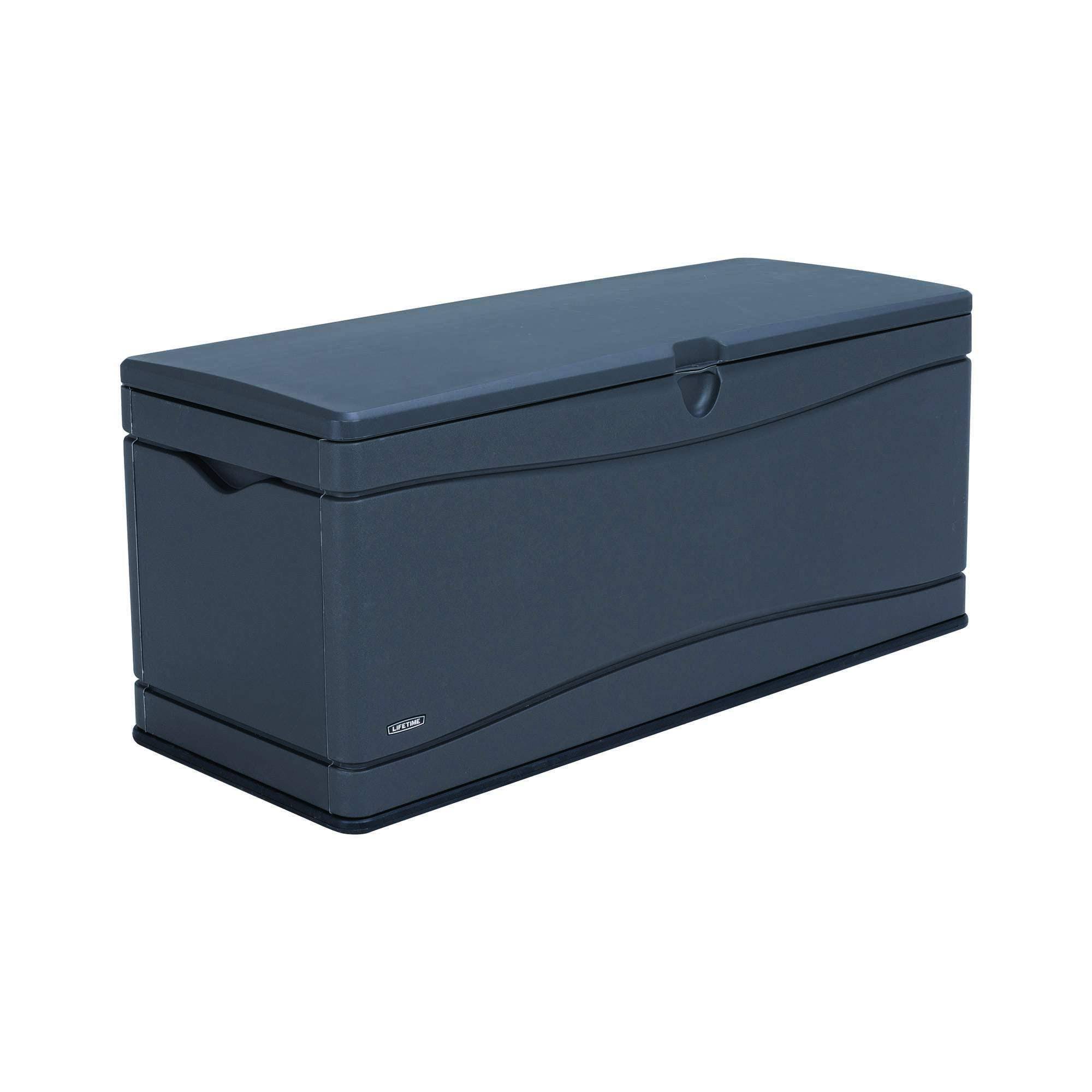 Lifetime 60298 Heavy Duty Outdoor Storage Deck Box, 130 Gallon, Gray