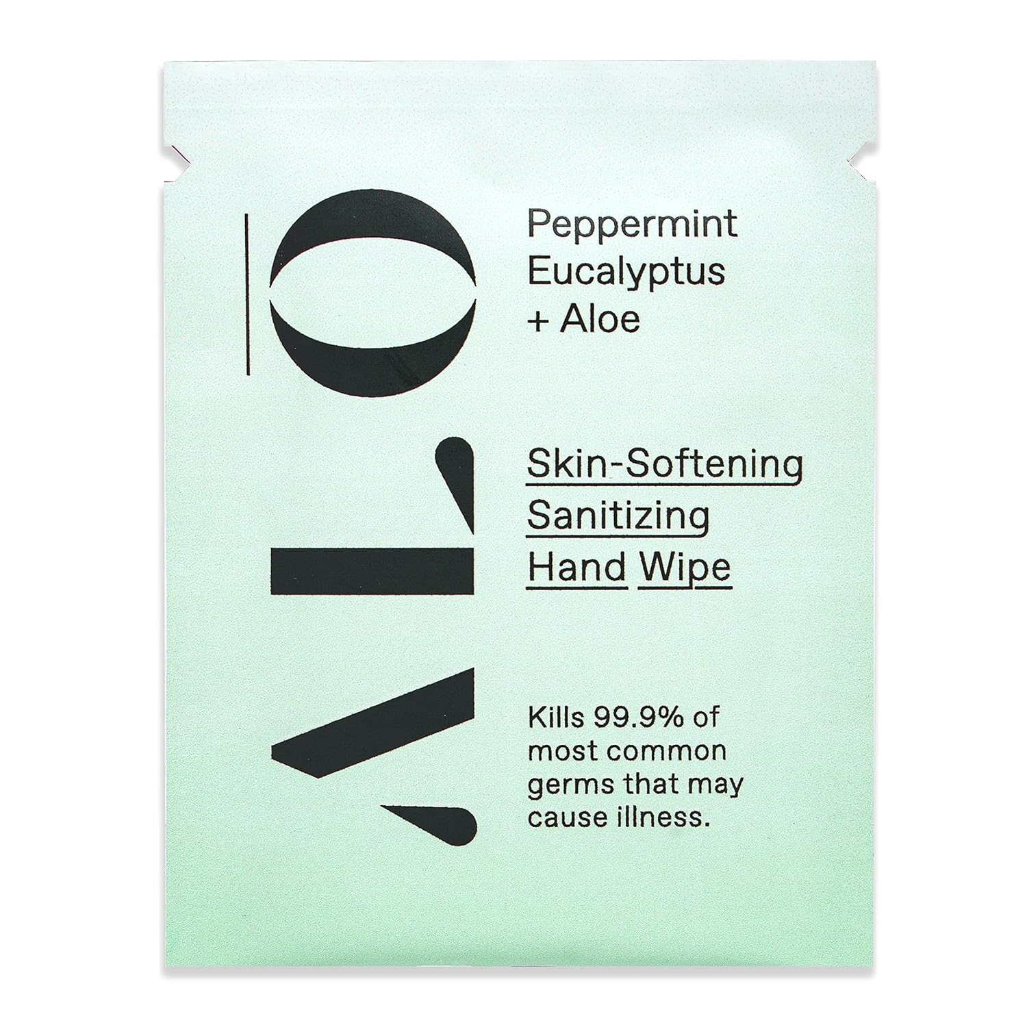 ALō Peppermint Eucalyptus + Aloe Sanitizing Hand Wipes - Clean Hands, Clear Mind - On The Go Hand Sanitizer Wipes for Kids and Adults - Individual hand wipes Travel Size (1 Box, 20ct Wipes)
