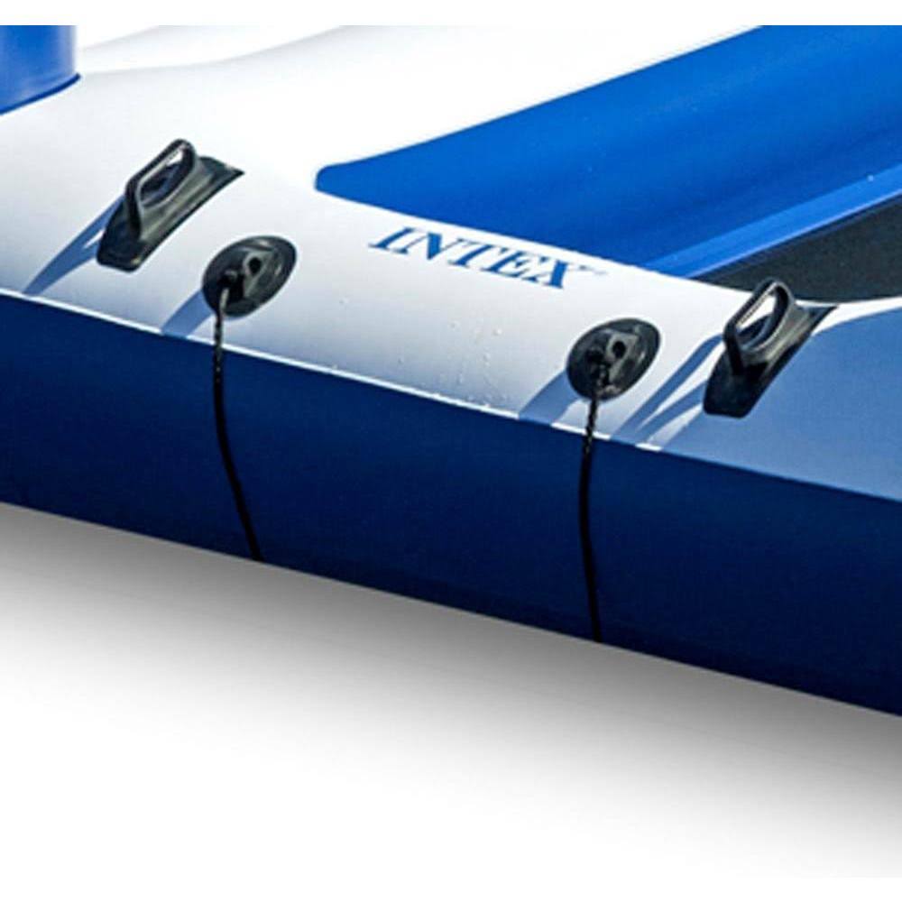 Intex Oasis Island Inflatable Giant 5 Person Lake/River Floating Fun Lounge Raft, Blue