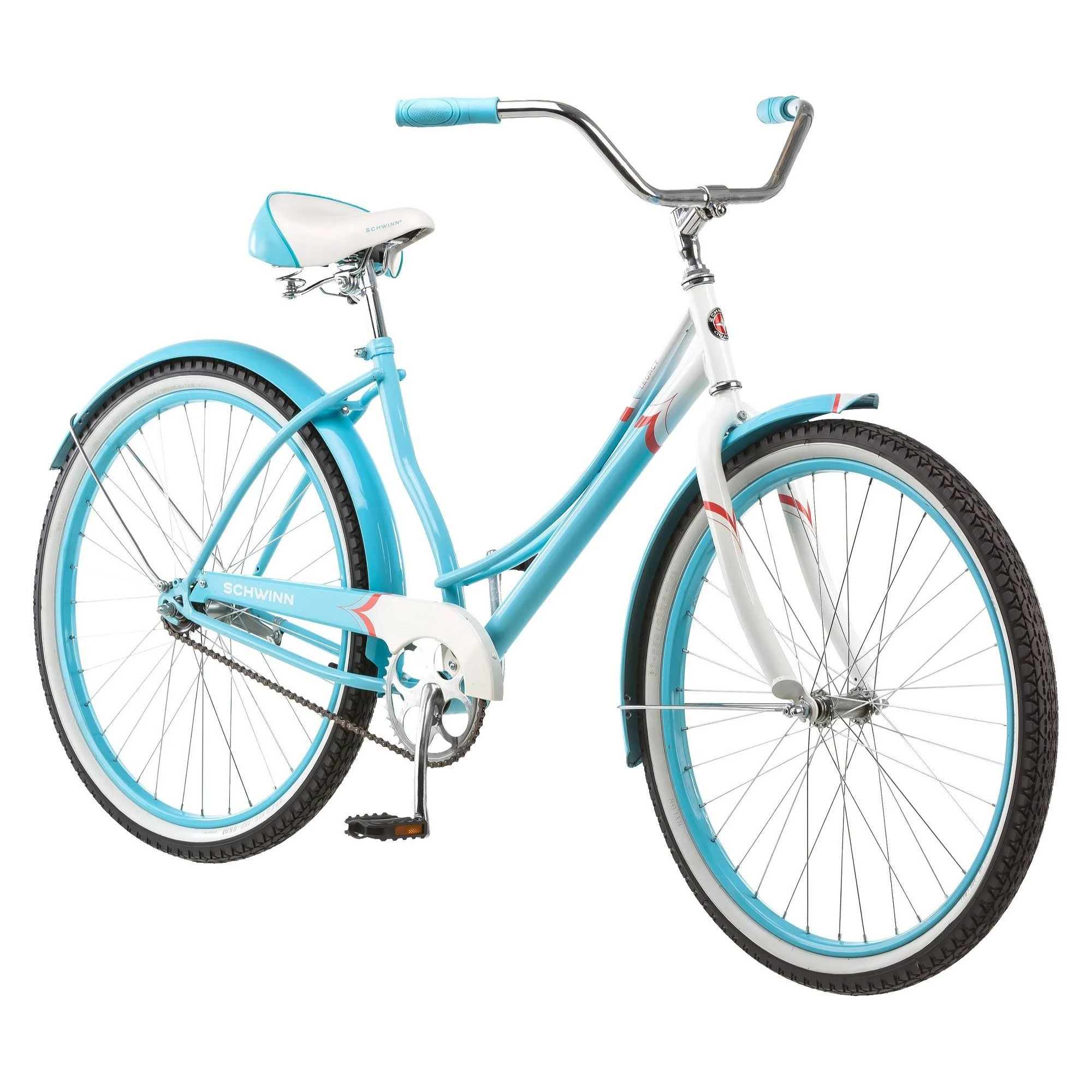 Schwinn Women's Legacy 26x22 Cruiser Bike- Blue/White