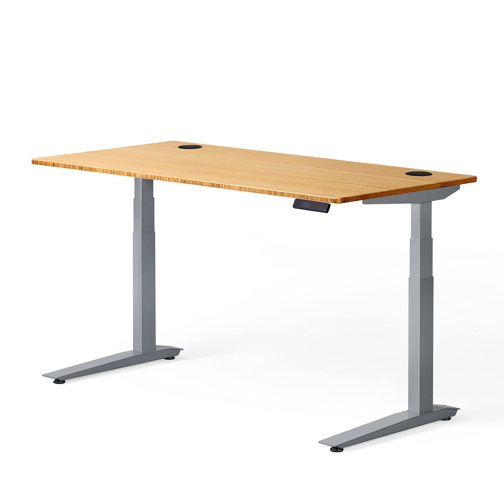 Fully Jarvis Standing Desk 48x22 x 30x22 Bamboo Top - Electric Adjustable Desk Height from 25.5x22 to 51x22 with Memory Preset C