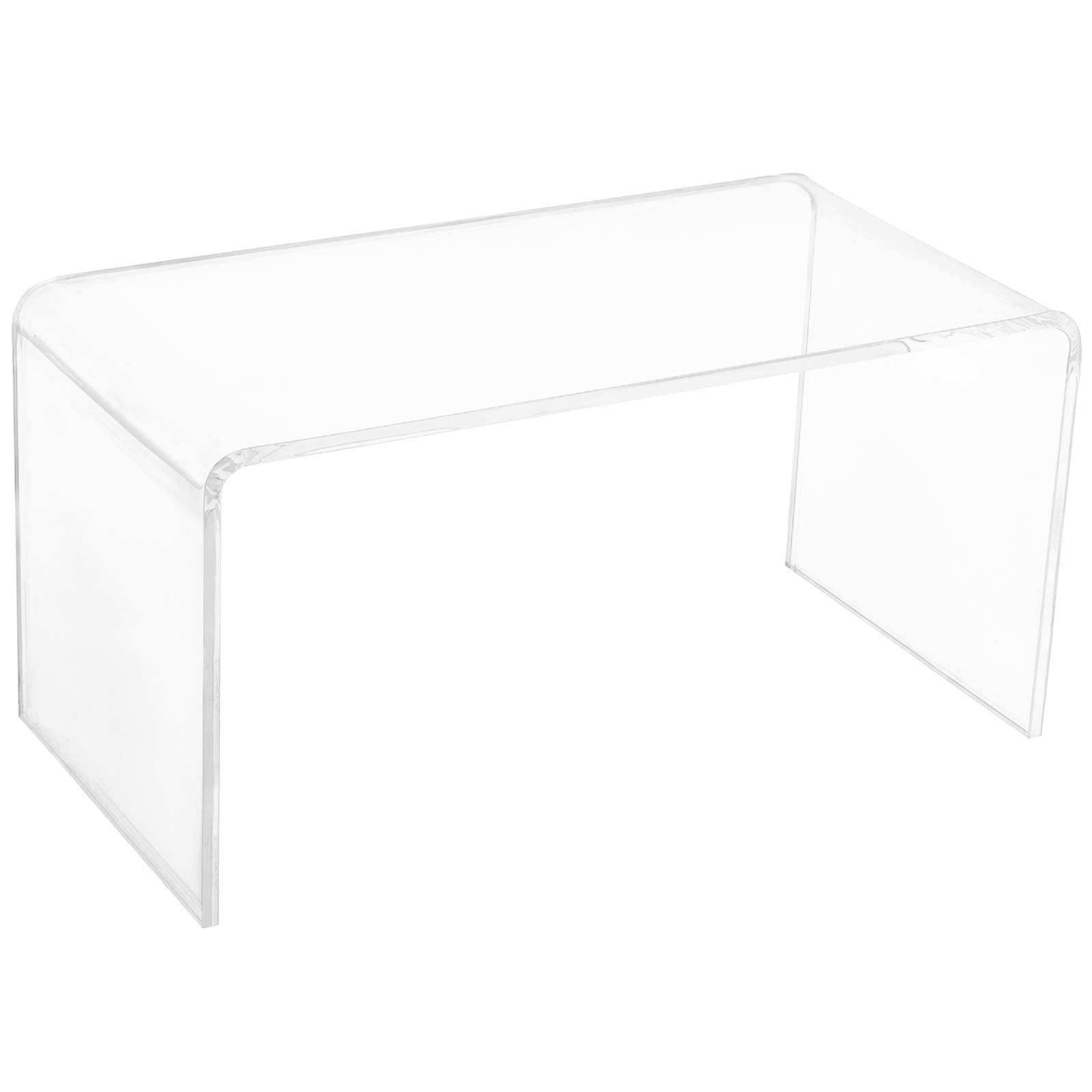 HOMCOM 32x22 Rectangle All Acrylic 20mm Waterfall Coffee Table- Clear