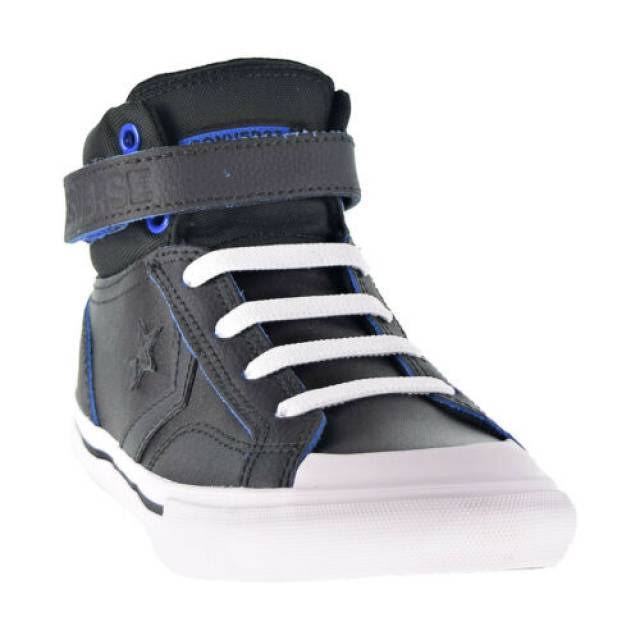 Converse Pro Blaze Strap Hi Kids& Shoes Black-Hyper Royal 666049c