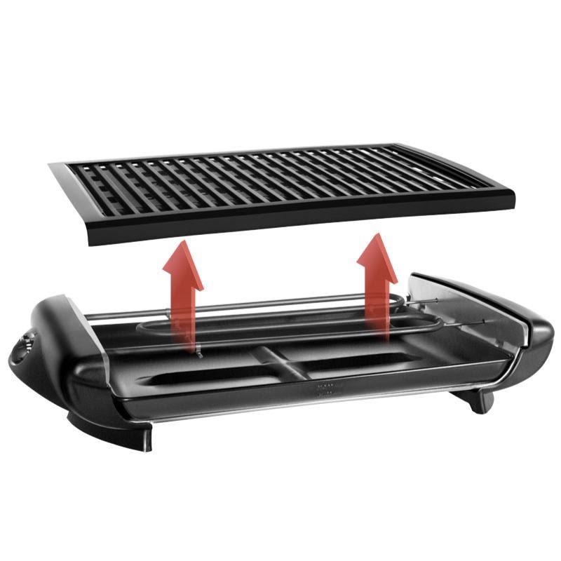 Chefman - Electric Smokeless Indoor Grill with Nonstick Coating - Black