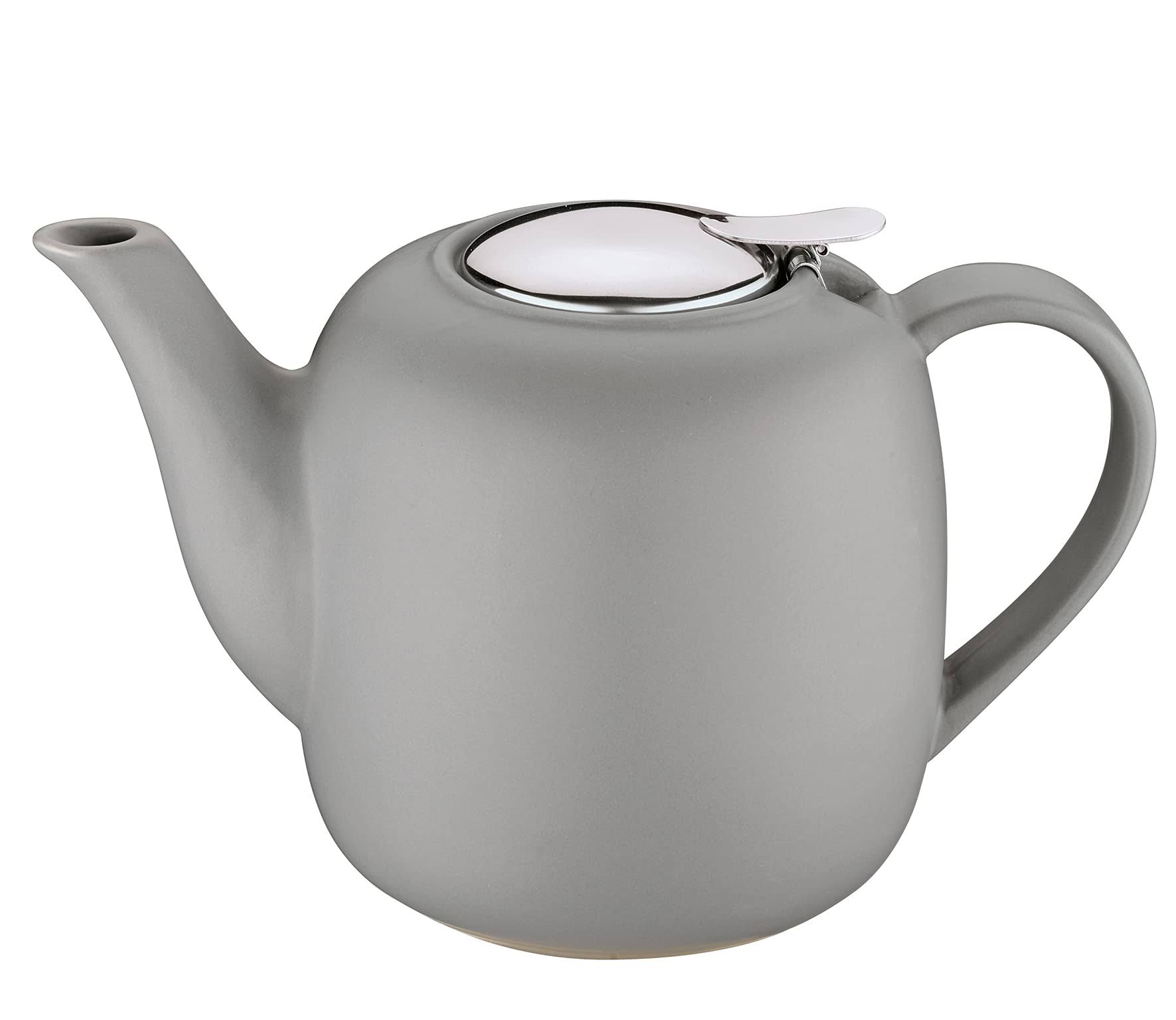 Carrozza Ceramic Teapot, Gray 50 fl. oz. Latitude Run Color: Gray