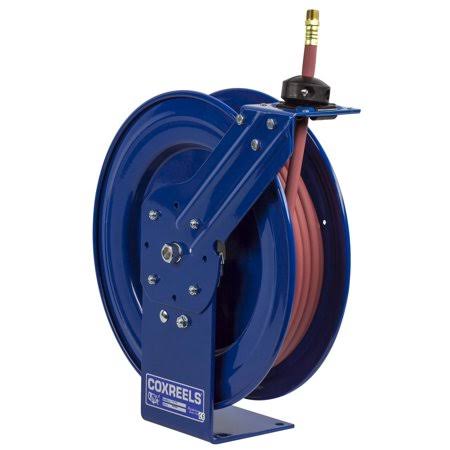 Coxreels P-LP-430 Low Pressure Retractable Air/Water Hose Reel: 1/2 inch I.D., 30& Hose Capacity, with Hose, 300 psi, Made in US