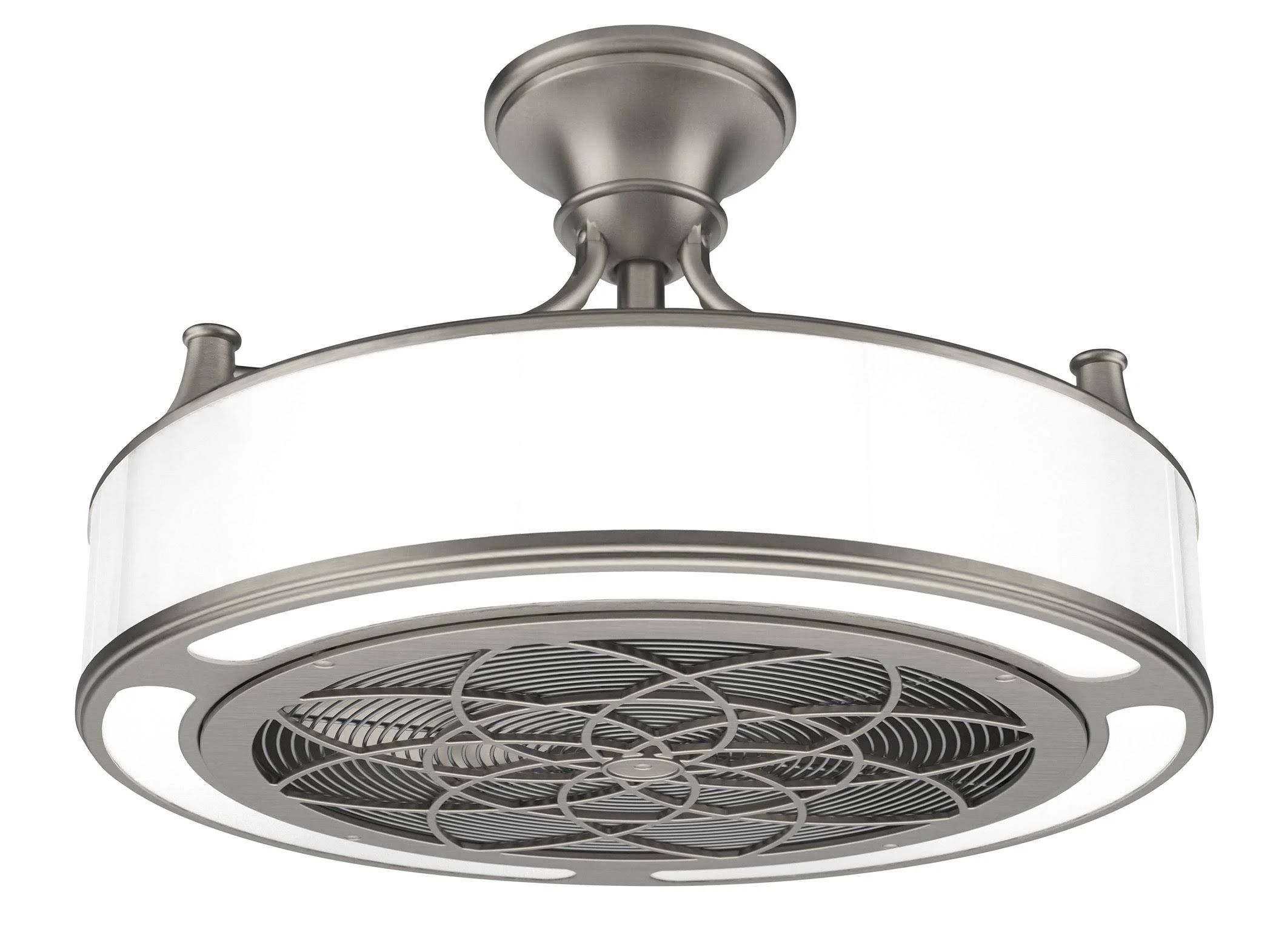 Anderson 22 in. LED Indoor/Outdoor Brushed Nickel Ceiling Fan with Remote