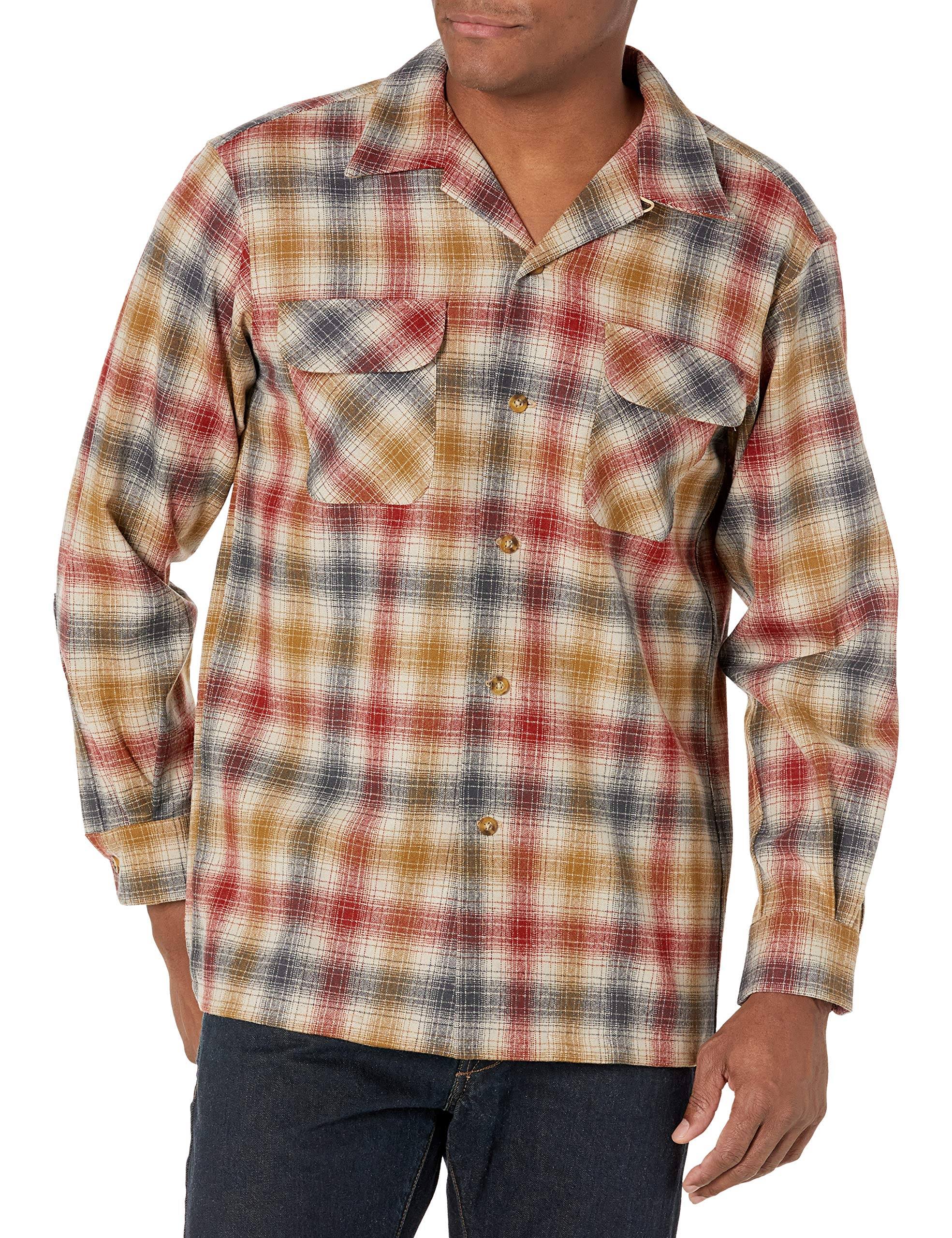 Pendleton Men&s Long Sleeve Classic Fit Board Wool Shirt