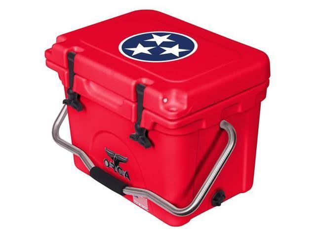 Orca Coolers ORCRERE20TRI Tennessee Tristar 20 Quart Cooler Red/Red