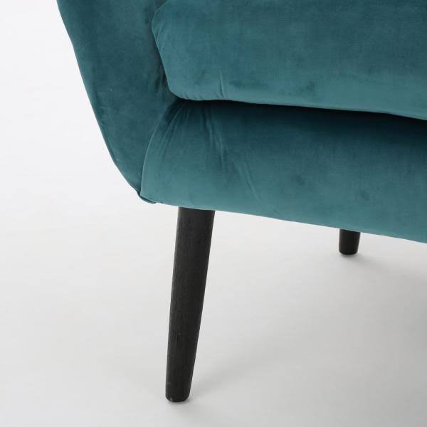 Christopher Knight Home Alyssa New Velvet Arm Chair, Dark Teal
