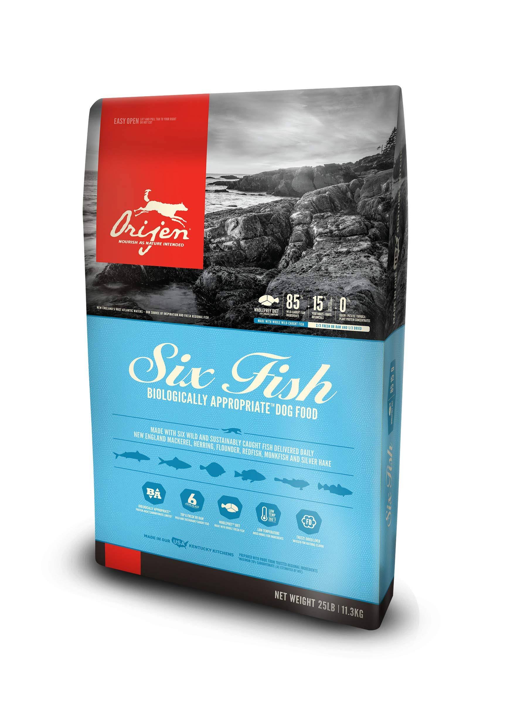 Orijen Six Fish Dry Dog Food, 25 lbs